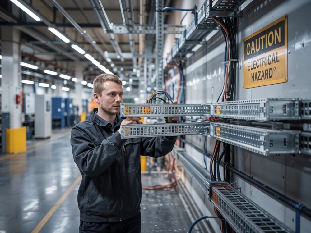 elektryk przy szynoprzewodach