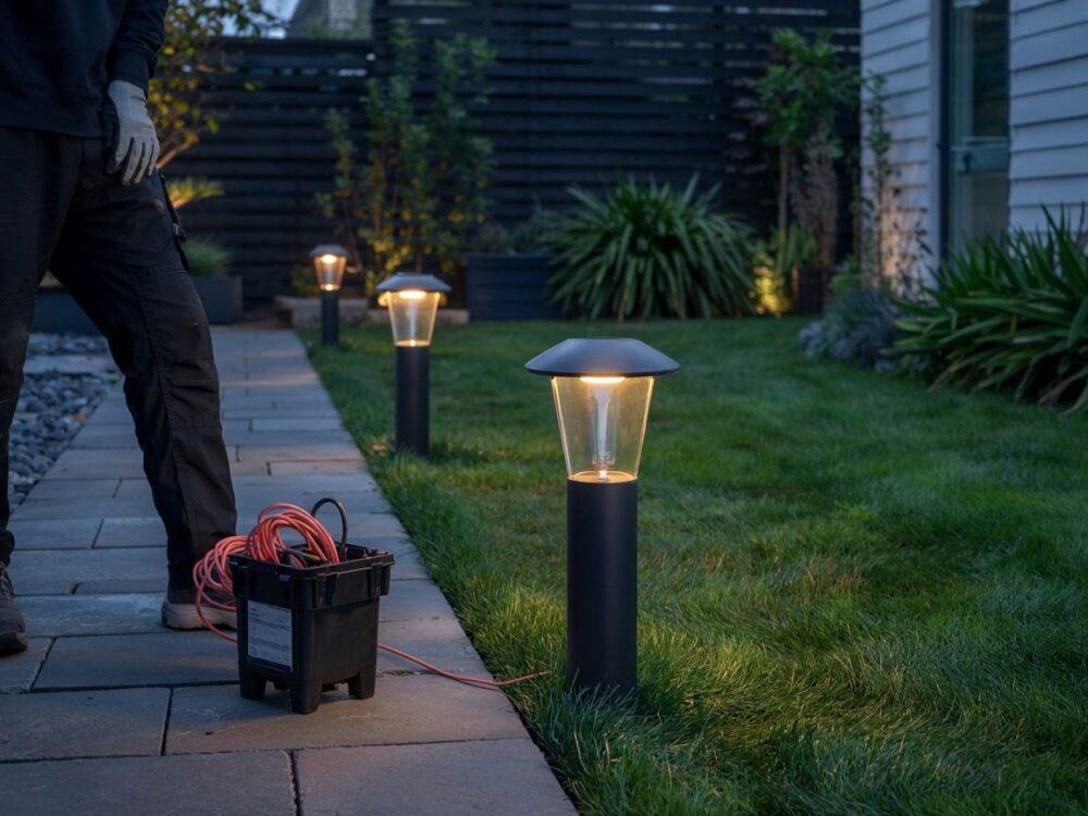 kable do lamp w ogrodzie