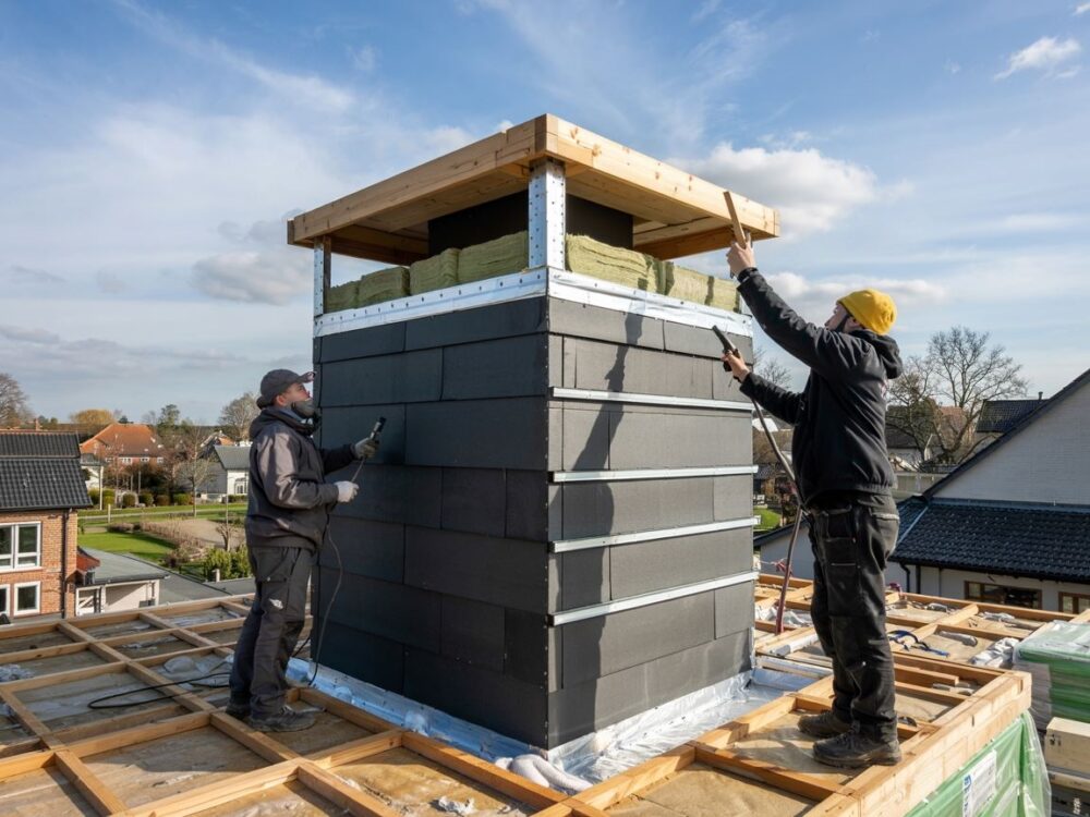 materiały do ocieplania komina