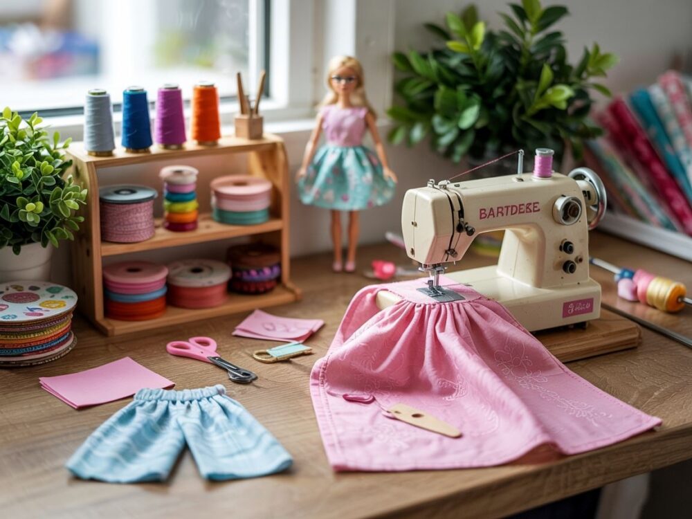materiały do szycia dla barbie